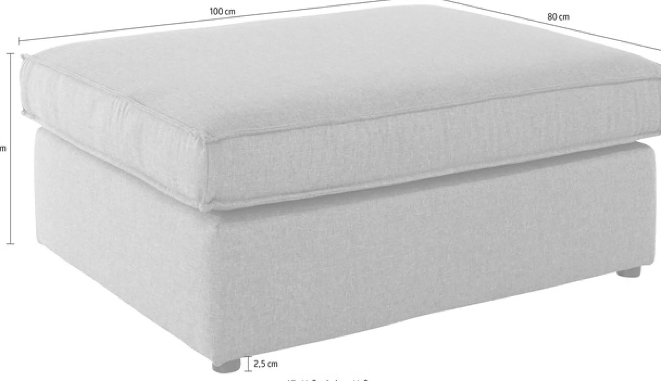 OTTO home Polsterhocker »Florid« einzeln stellbar oder als Teil eines Modulsofas,auch in Cord