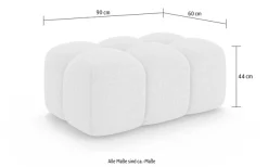 OTTO home Polsterhocker »KALLIE Sitzhocker, Bubble-Optik, Maße B/T/H: 90/60/44 cm« moderne Steppung, hoher Sitzkomfort und modernes Design