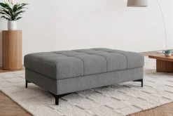OTTO home Polsterhocker »LEEVKE Sitzhocker passend zum Sofa, Breite 115 cm« mit hochelastischer Schaum und Wellenunterfederung