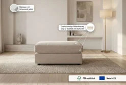 OTTO home Polsterhocker »Nivette, weiches Chenille« 95x65 cm, eine tolle Ergänzung zum Sofa