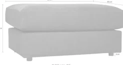 OTTO home Polsterhocker »Nivette, weiches Chenille« 95x65 cm, eine tolle Ergänzung zum Sofa