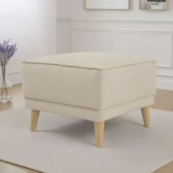 OTTO home Polsterhocker »Oland Skandi« passend zur Serie Oland Skandi, Skandi-Design, Massivholzfüße