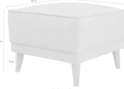 OTTO home Polsterhocker »Oland Skandi« passend zur Serie Oland Skandi, Skandi-Design, Massivholzfüße