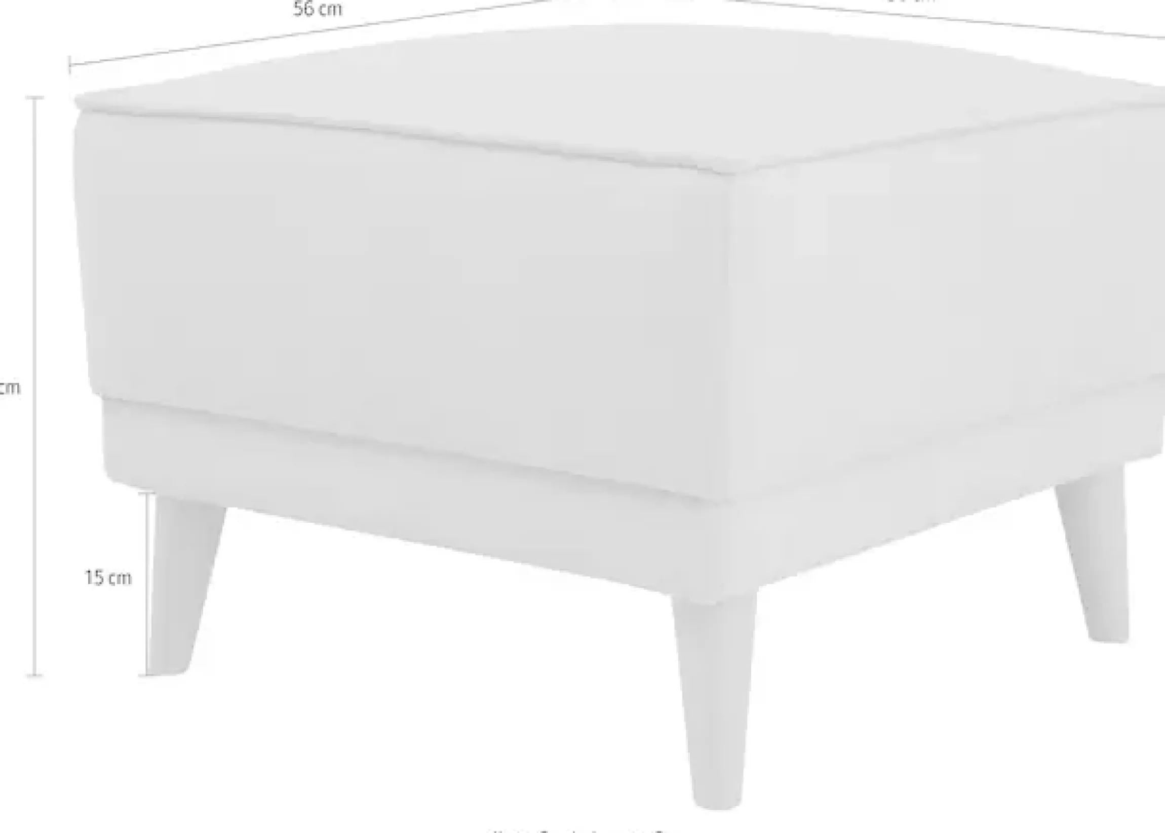 OTTO home Polsterhocker »Oland Skandi« passend zur Serie Oland Skandi, Skandi-Design, Massivholzfüße