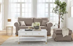 OTTO home Polsterhocker »Shadmoor« Hussenoptik, in uni oder mit Blumendruck, passend zur Shadmoor-Serie