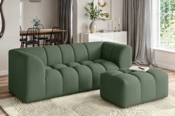 OTTO home Polsterhocker »TUURE Sitzhocker, Bubble-Optik, Maße B/T/H: 124/80/46 cm« moderne Steppung, hoher Sitzkomfort und modernes Design
