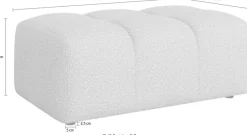 OTTO home Polsterhocker »TUURE Sitzhocker, Bubble-Optik, Maße B/T/H: 124/80/46 cm« moderne Steppung, hoher Sitzkomfort und modernes Design