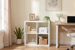 OTTO home Raumteilerregal »IZOLA, Raumteiler, Aktenregal, Würfelregal,« mit 4 Fächern, quer und hochkant stellbar,(B/T/H) 76x37x76 cm