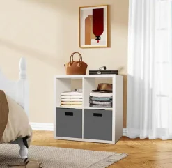 OTTO home Raumteilerregal »IZOLA, Raumteiler, Aktenregal, Würfelregal,« mit 4 Fächern, quer und hochkant stellbar,(B/T/H) 76x37x76 cm