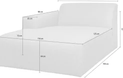 OTTO home Recamiere »Koa, Sofamodul, passend zur Serie KOA« in Webstoff, weicher Lounge-Sitzkomfort