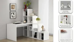 OTTO home Regal-Schreibtisch »Ciela« flexible Aufstellmöglichkeiten, wechselseitigmontierbar, B. 137 cm
