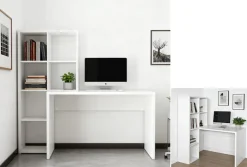 OTTO home Regal-Schreibtisch »Triest, Computertisch mit Raumtrenner, Breite 156 cm« , Regalelement flexibel montierbar, 6 Fächer, Tischbreite 120 cm