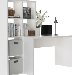 OTTO home Regal-Schreibtisch »Triest, Computertisch mit Raumtrenner, Breite 156 cm« , Regalelement flexibel montierbar, 6 Fächer, Tischbreite 120 cm