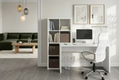 OTTO home Regal-Schreibtisch »Triest, Computertisch mit Raumtrenner, Breite 156 cm« , Regalelement flexibel montierbar, 6 Fächer, Tischbreite 120 cm