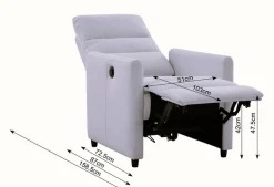 OTTO home Relaxsessel »ANNICA, TV-Sessel mit elektrischer Relax- und Liegefunktion« Federkern-Polsterung, pflegeleichter Webstoff