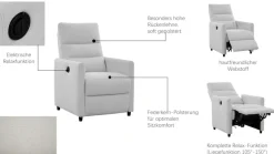 OTTO home Relaxsessel »ANNICA, TV-Sessel mit elektrischer Relax- und Liegefunktion« Federkern-Polsterung, pflegeleichter Webstoff