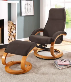OTTO home Relaxsessel »mit Hocker PARIS Microfaser - OTTO. Verlässliche Qualität.« Set, bestehend aus Sessel und Hocker, 2 Stk. tlg. Relaxfunktion, Dreh- und Kippfunktion, Unser Dauertiefpreis