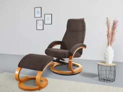 OTTO home Relaxsessel »mit Hocker PARIS Microfaser - OTTO. Verlässliche Qualität.« Set, bestehend aus Sessel und Hocker, 2 Stk. tlg. Relaxfunktion, Dreh- und Kippfunktion, Unser Dauertiefpreis