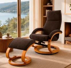 OTTO home Relaxsessel »mit Hocker PARIS Microfaser - OTTO. Verlässliche Qualität.« Set, bestehend aus Sessel und Hocker, 2 Stk. tlg. Relaxfunktion, Dreh- und Kippfunktion, Unser Dauertiefpreis