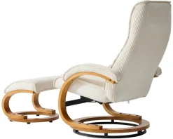 OTTO home Relaxsessel »mit Hocker PARIS neu: Cord - OTTO. Verlässliche Qualität.« Set, bestehend aus Sessel und Hocker, 2 Stk. tlg. manuelle Relaxfunktion mit Drehfunktion, neu: Cord-Bezug