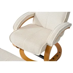 OTTO home Relaxsessel »mit Hocker PARIS neu: Cord - OTTO. Verlässliche Qualität.« Set, bestehend aus Sessel und Hocker, 2 Stk. tlg. manuelle Relaxfunktion mit Drehfunktion, neu: Cord-Bezug