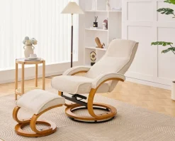 OTTO home Relaxsessel »mit Hocker PARIS neu: Cord - OTTO. Verlässliche Qualität.« Set, bestehend aus Sessel und Hocker, 2 Stk. tlg. manuelle Relaxfunktion mit Drehfunktion, neu: Cord-Bezug