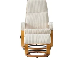 OTTO home Relaxsessel »mit Hocker PARIS neu: Cord - OTTO. Verlässliche Qualität.« Set, bestehend aus Sessel und Hocker, 2 Stk. tlg. manuelle Relaxfunktion mit Drehfunktion, neu: Cord-Bezug