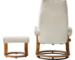 OTTO home Relaxsessel »mit Hocker PARIS neu: Cord - OTTO. Verlässliche Qualität.« Set, bestehend aus Sessel und Hocker, 2 Stk. tlg. manuelle Relaxfunktion mit Drehfunktion, neu: Cord-Bezug