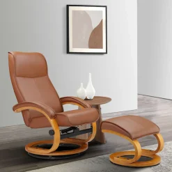 OTTO home Relaxsessel »mit Hocker PARIS Naturleder- OTTO. Verlässliche Qualität.« Set, bestehend aus Sessel und Hocker, 2 Stk. tlg. Relaxfunktion, Dreh- und Kippfunktion, Unser Dauertiefpreis