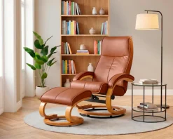 OTTO home Relaxsessel »mit Hocker PARIS Naturleder- OTTO. Verlässliche Qualität.« Set, bestehend aus Sessel und Hocker, 2 Stk. tlg. Relaxfunktion, Dreh- und Kippfunktion, Unser Dauertiefpreis