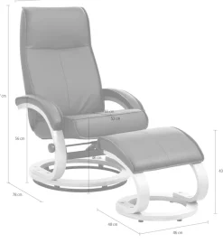 OTTO home Relaxsessel »mit Hocker PARIS Naturleder- OTTO. Verlässliche Qualität.« Set, bestehend aus Sessel und Hocker, 2 Stk. tlg. Relaxfunktion, Dreh- und Kippfunktion, Unser Dauertiefpreis