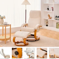 OTTO home Relaxsessel »mit Hocker PARIS Naturleder- OTTO. Verlässliche Qualität.« Set, bestehend aus Sessel und Hocker, 2 Stk. tlg. Relaxfunktion, Dreh- und Kippfunktion, Unser Dauertiefpreis