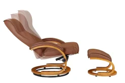 OTTO home Relaxsessel »mit Hocker PARIS Naturleder- OTTO. Verlässliche Qualität.« Set, bestehend aus Sessel und Hocker, 2 Stk. tlg. Relaxfunktion, Dreh- und Kippfunktion, Unser Dauertiefpreis