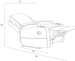 OTTO home Relaxsessel »NAPORI Lederoptik, Kinosessel, Multimedia-Sessel« TV-Sessel mit manueller u elektrischer Relaxfunktion u. Getränkehalter