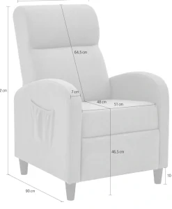 OTTO home Relaxsessel »Tom« mit Relaxfunktion, inklusive seitlicher Tasche, TV-Sessel mit Funktion