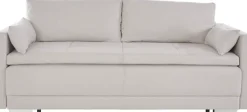 OTTO home Schlafsofa »Berlin, B: 218 cm, Liegel. 160x198 cm, Boxspring« Dauerschlafsofa mit Boxspring inklusive 2 Zierkissen & Bettkasten