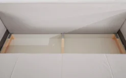 OTTO home Schlafsofa »Berlin, B: 218 cm, Liegel. 160x198 cm, Boxspring« Dauerschlafsofa mit Boxspring inklusive 2 Zierkissen & Bettkasten