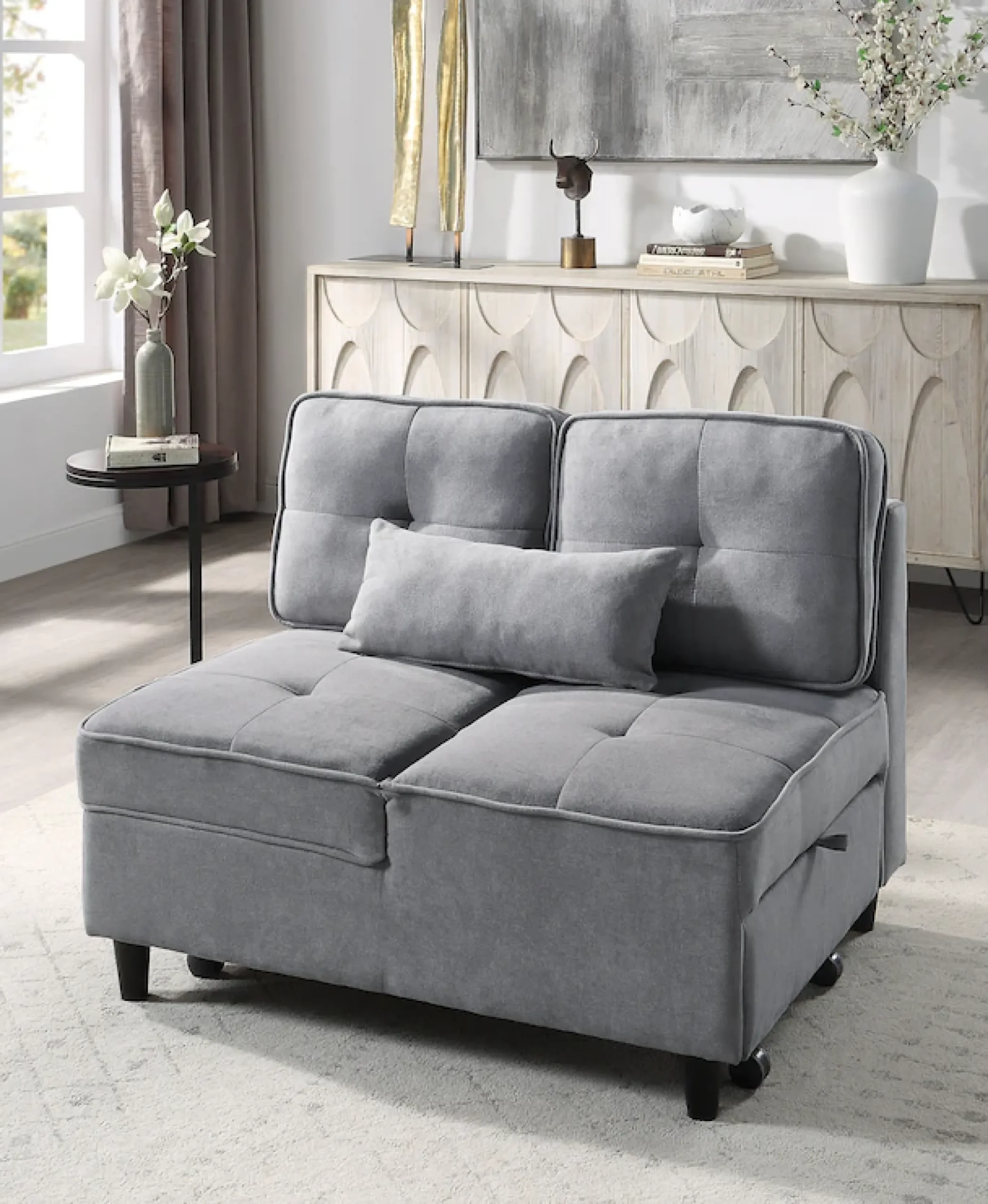 OTTO home Schlafsofa »Freddy, Loungesessel, Gästebett, Problemlöser« wandelbar zum Loungesessel, Relaxliege und Gästebett, inkl. Kissen
