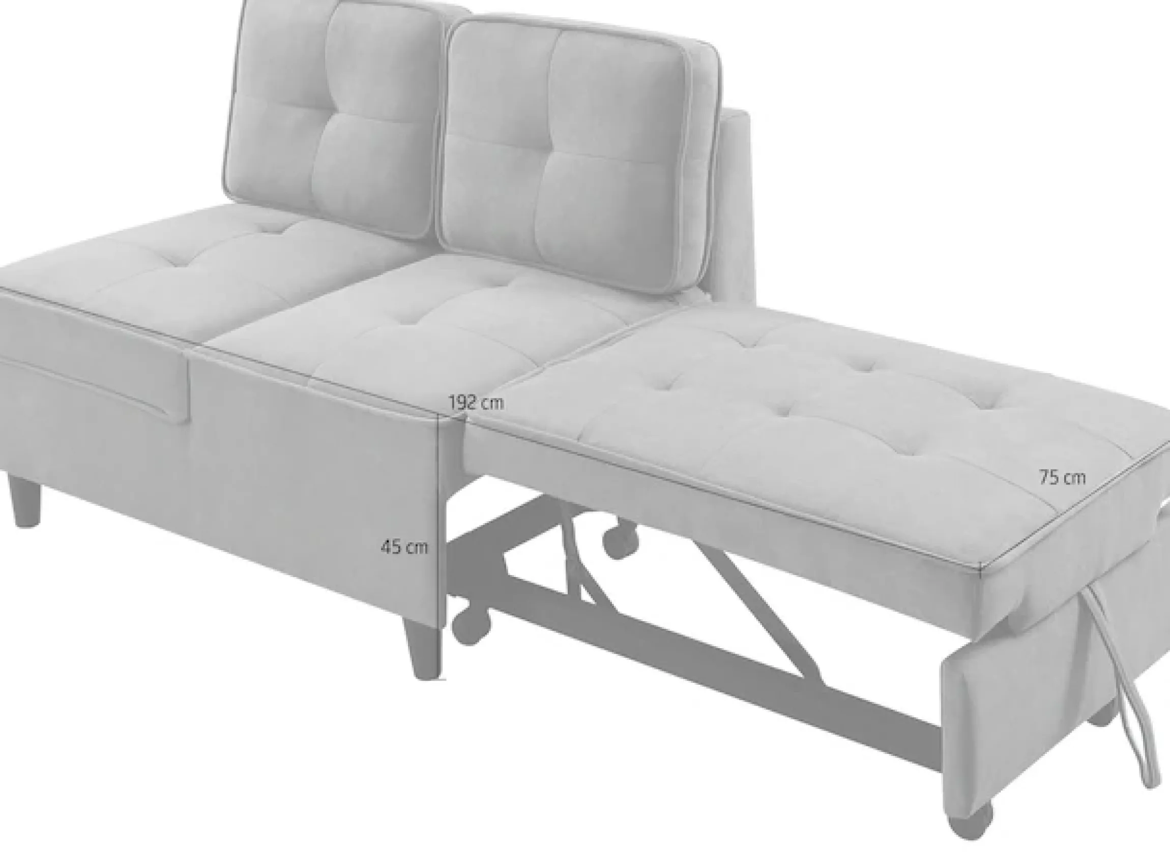 OTTO home Schlafsofa »Freddy, Loungesessel, Gästebett, Problemlöser« wandelbar zum Loungesessel, Relaxliege und Gästebett, inkl. Kissen