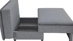 OTTO home Schlafsofa »JANNIKO Feinstruktur, Breite: 193 cm, Liegefläche 124x193 cm« mit Bettfunktion & Bettkasten, Matten-Polsterung