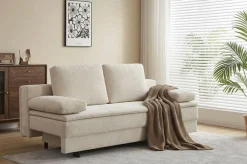 OTTO home Schlafsofa »JANNIKO Cord, Breite: 193 cm, Liegefläche 124x193 cm, softer Cord« mit Bettfunktion & Bettkasten