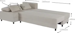 OTTO home Schlafsofa mit Bettfunktion & Bettkasten