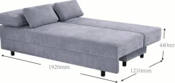 OTTO home Schlafsofa »ONNIKO Cord, Breite: 192 cm, Liegefläche 121x192 cm, softer Cord-Bezug« mit Bettfunktion & Bettkasten