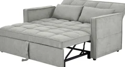 OTTO home Schlafsofa »STEFFO, 159 cm, 2-Sitzer, mit verstellbarer Rückenlehne« Klappmechanismus, Feinstruktur-Bezug, natürliche Farben