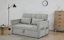 OTTO home Schlafsofa »STEFFO, 159 cm, 2-Sitzer, mit verstellbarer Rückenlehne« Klappmechanismus, Feinstruktur-Bezug, natürliche Farben