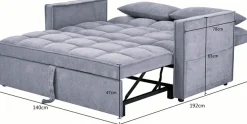 OTTO home Schlafsofa »STEFFO, 159 cm, 2-Sitzer, mit verstellbarer Rückenlehne« Klappmechanismus, Feinstruktur-Bezug, natürliche Farben