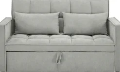 OTTO home Schlafsofa »STEFFO, 159 cm, 2-Sitzer, mit verstellbarer Rückenlehne« Klappmechanismus, Feinstruktur-Bezug, natürliche Farben
