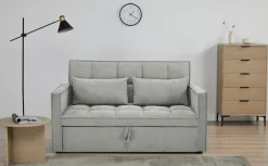 OTTO home Schlafsofa »STEFFO, 159 cm, 2-Sitzer, mit verstellbarer Rückenlehne« Klappmechanismus, Feinstruktur-Bezug, natürliche Farben