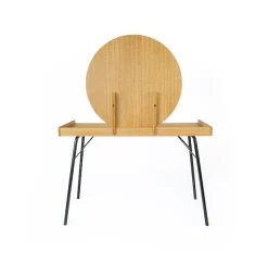 OTTO home Schminktisch »Birmingham Frisiertisch mit Spiegel Ø 71 cm, Arbeitsplatte 110/50 cm« besonderes Design, Breite 115 cm, FSC®-zertifiziert