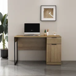 OTTO home Schreibtisch »Aspea« mit Schublade, ausreichend Stauraum, moderne Rillenoptik, B. 120 cm